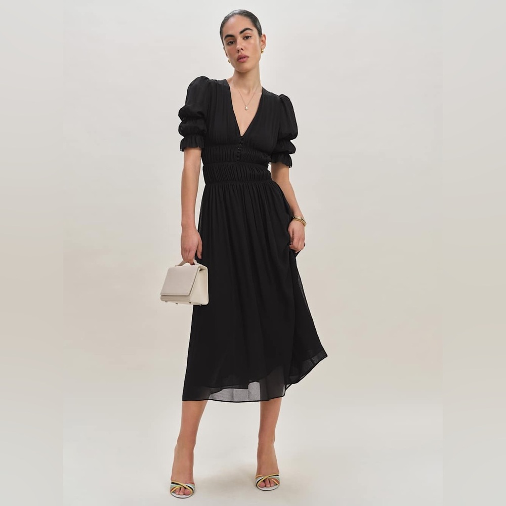 NWOT Reformation Cyrus Dress Black - Size 2